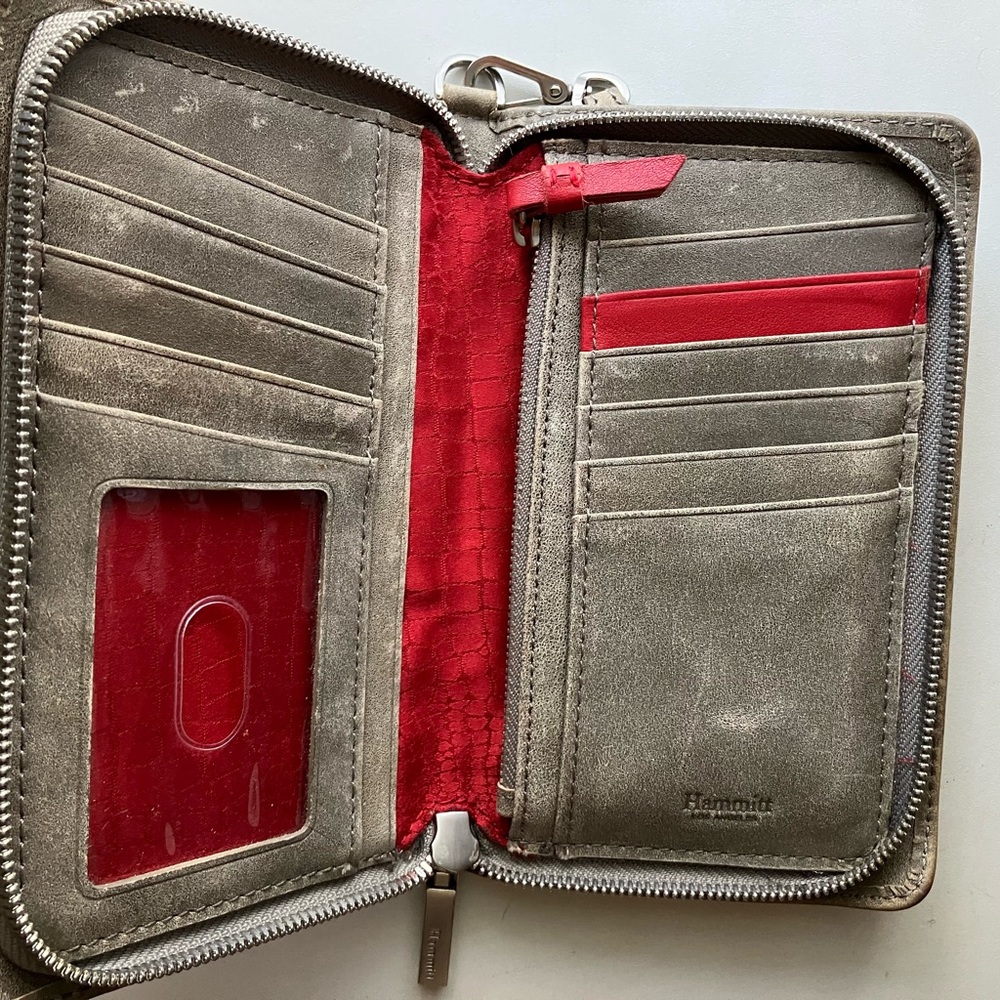 Hammitt Taupe Leather Wristlet with Silver Studs - Picture 4 of 4
